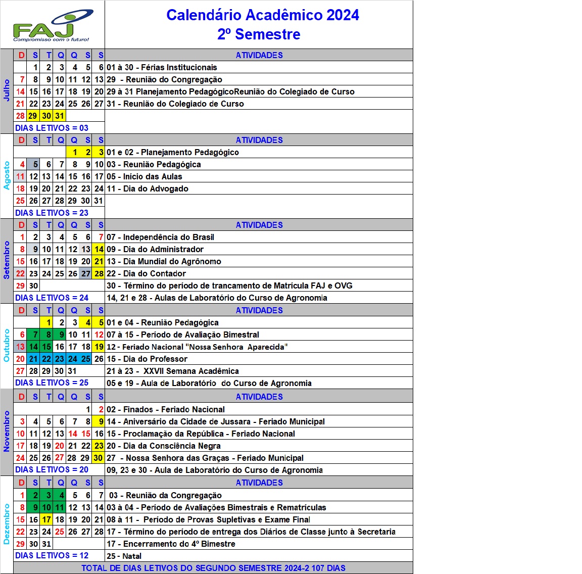 calendário 2024 2certo